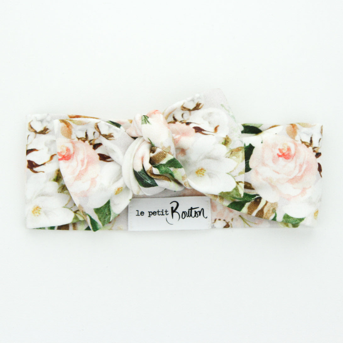 Le Petit Bouton Headband Le Petit Bouton Baby & Toddler Clothing Floral BK at Little Earth Nest Eco Shop Geelong Online Store Australia
