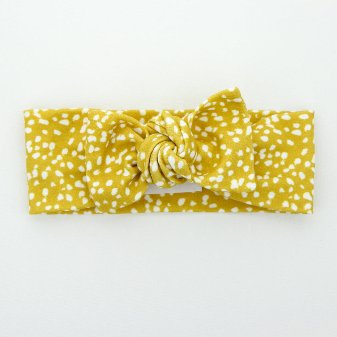 Le Petit Bouton Headband Le Petit Bouton Baby & Toddler Clothing Mustard Speck BK at Little Earth Nest Eco Shop Geelong Online Store Australia