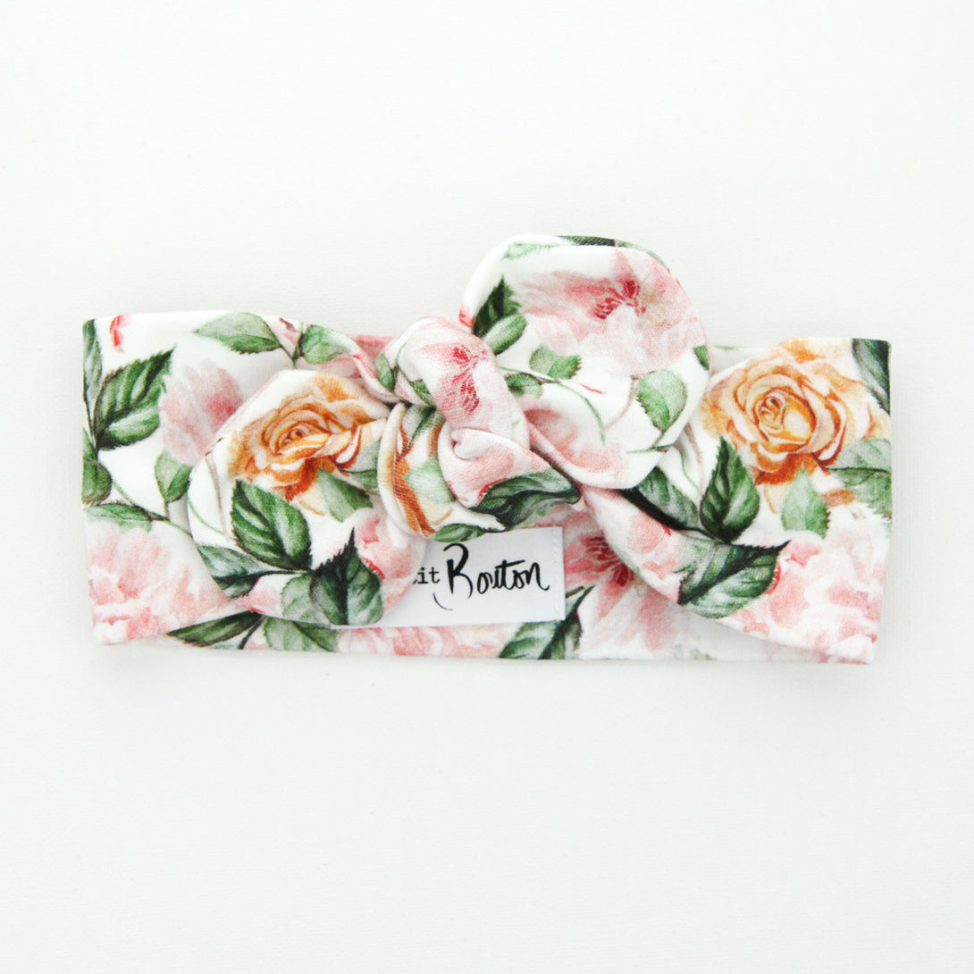 Le Petit Bouton Headband Le Petit Bouton Baby & Toddler Clothing Garden Rose TK at Little Earth Nest Eco Shop Geelong Online Store Australia