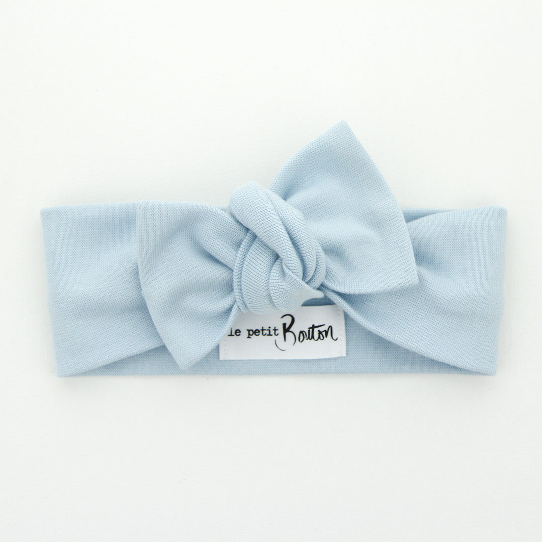 Le Petit Bouton Headband Le Petit Bouton Baby & Toddler Clothing Sky Ribbed BK at Little Earth Nest Eco Shop Geelong Online Store Australia