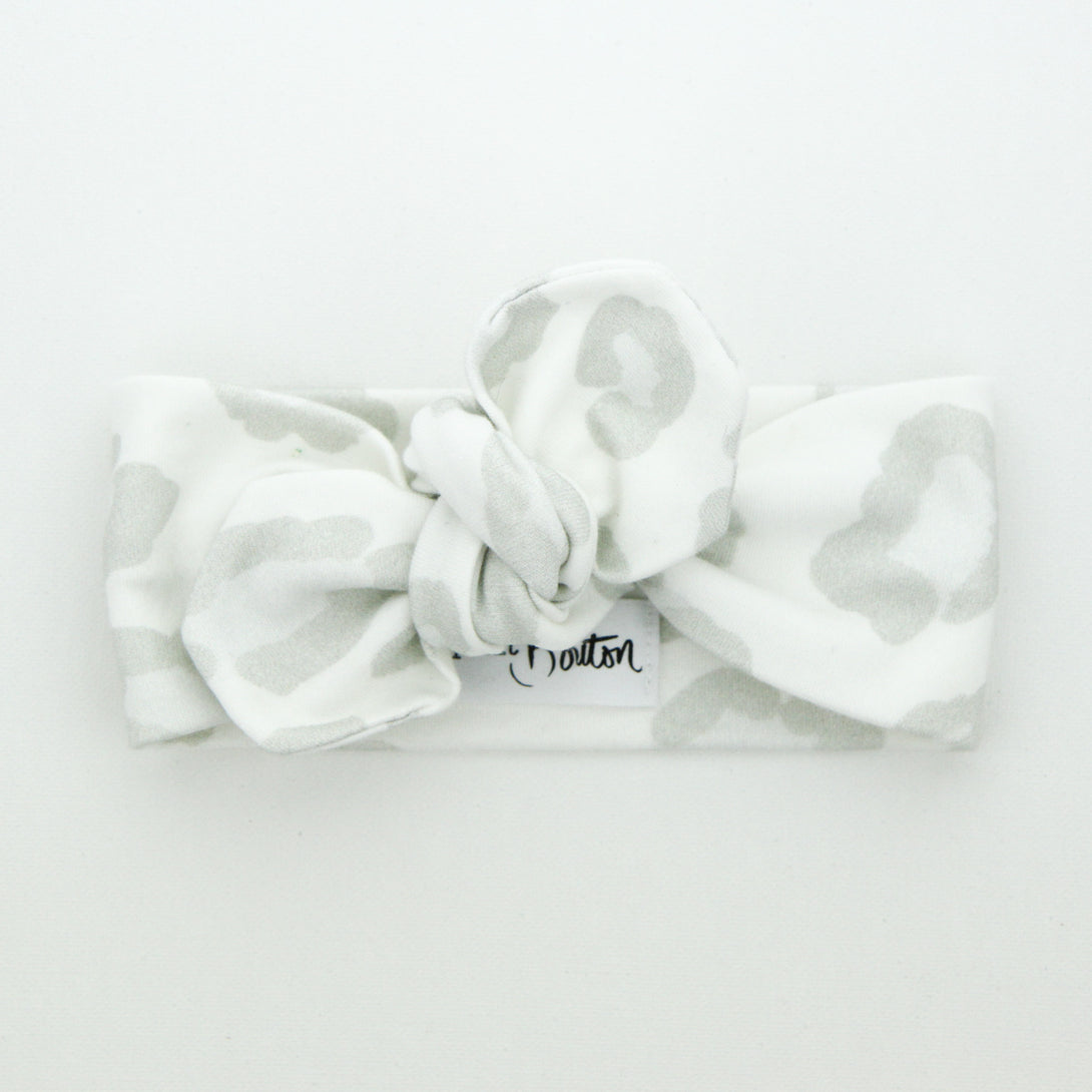 Le Petit Bouton Headband Le Petit Bouton Baby & Toddler Clothing Grey Leopard TK at Little Earth Nest Eco Shop Geelong Online Store Australia