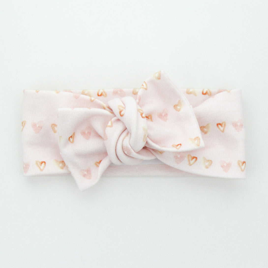 Le Petit Bouton Headband Le Petit Bouton Baby & Toddler Clothing Pink Hearts BK at Little Earth Nest Eco Shop Geelong Online Store Australia