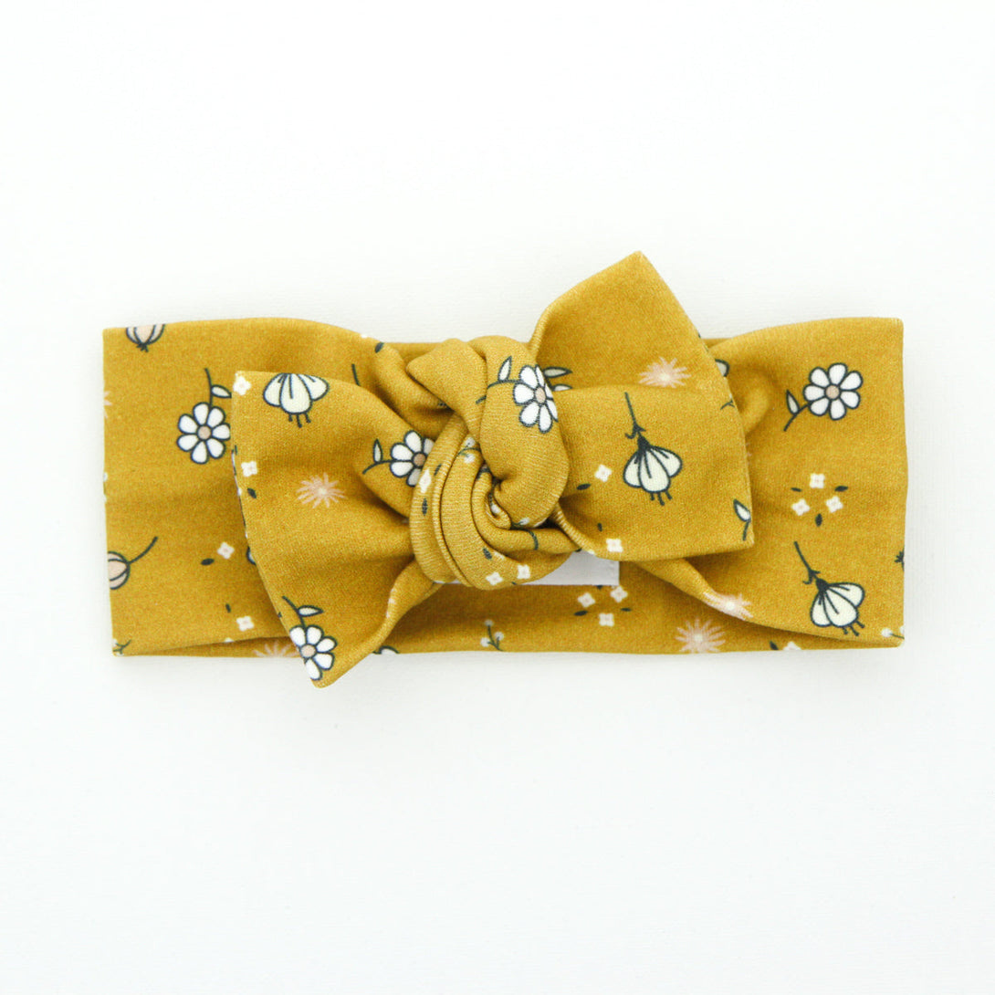 Le Petit Bouton Headband Le Petit Bouton Baby & Toddler Clothing Mustard Daisy BK at Little Earth Nest Eco Shop Geelong Online Store Australia