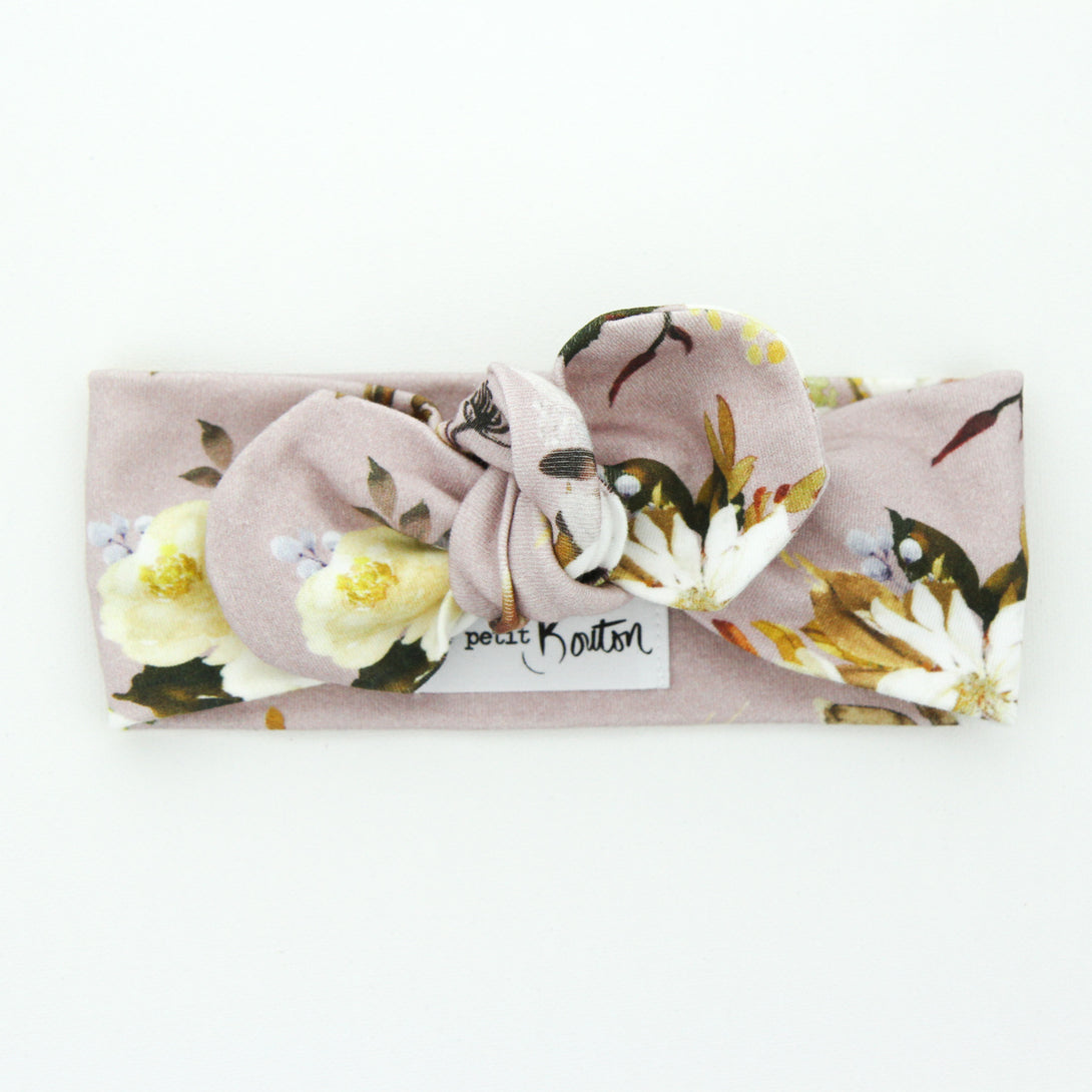 Le Petit Bouton Headband Le Petit Bouton Baby & Toddler Clothing Lilac Floral TK at Little Earth Nest Eco Shop Geelong Online Store Australia