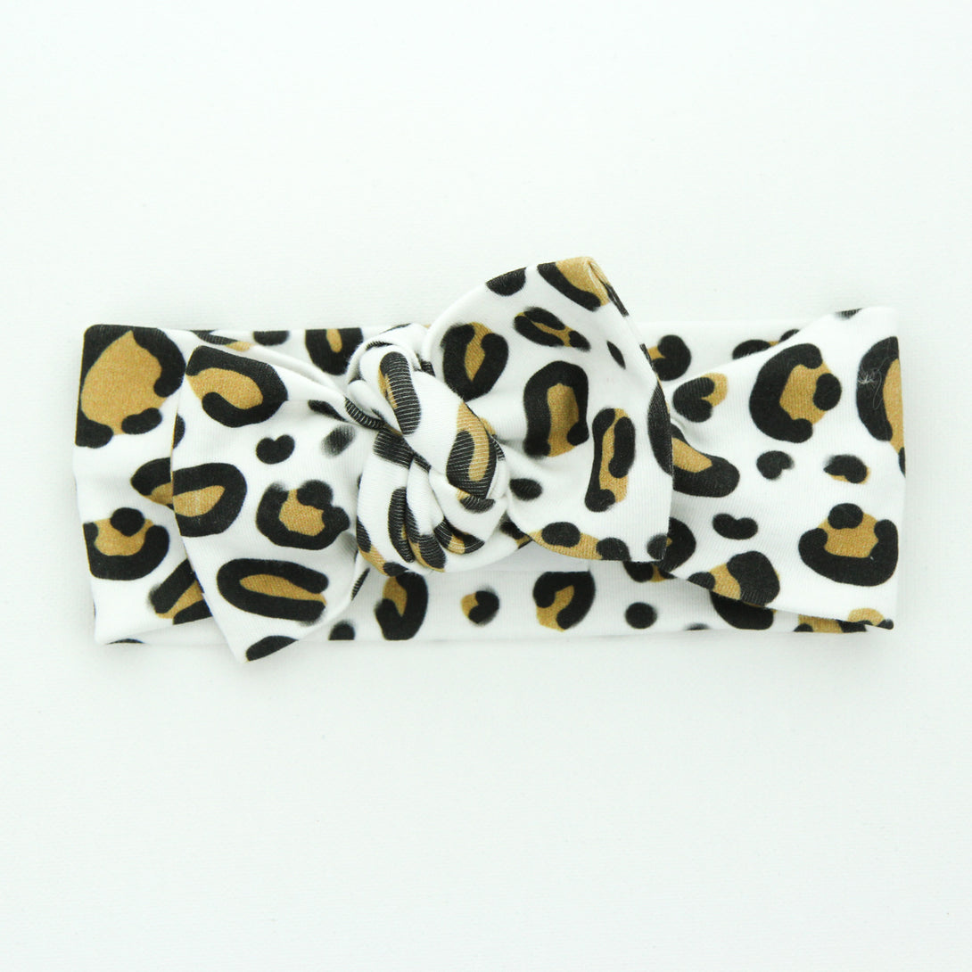 Le Petit Bouton Headband Le Petit Bouton Baby & Toddler Clothing Vanilla Leopard BK at Little Earth Nest Eco Shop Geelong Online Store Australia