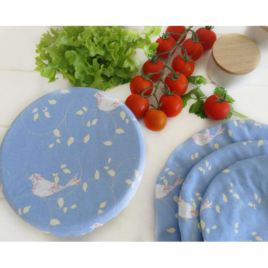 Reusable Food Cover Set - FourMyEarth Four My Earth Food Container Covers Birds at Little Earth Nest Eco Shop Geelong Online Store Australia
