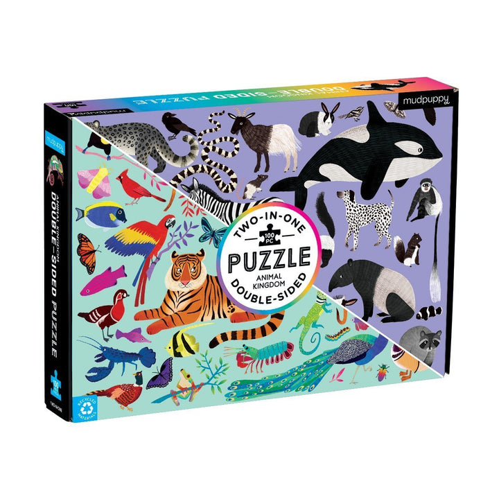 Mudpuppy 100 Piece Double Sided Puzzle Mudpuppy Puzzles at Little Earth Nest Eco Shop