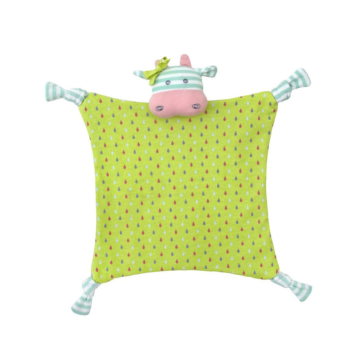 Apple Park Organic Teether Blankie Apple Park Organic Dummies and Teethers Belle Cow at Little Earth Nest Eco Shop