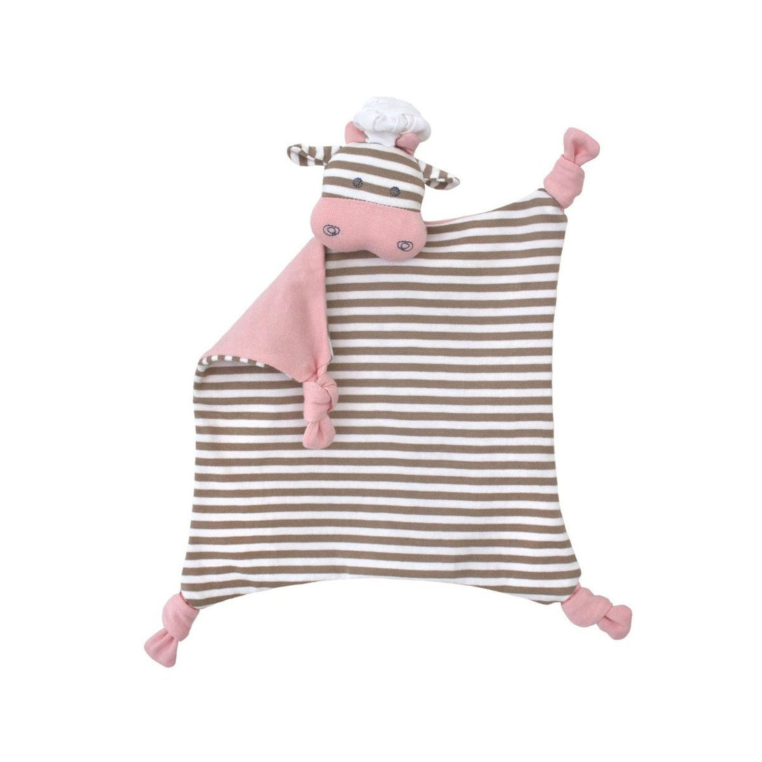 Apple Park Organic Teether Blankie Apple Park Organic Dummies and Teethers Chef Cow at Little Earth Nest Eco Shop Geelong Online Store Australia