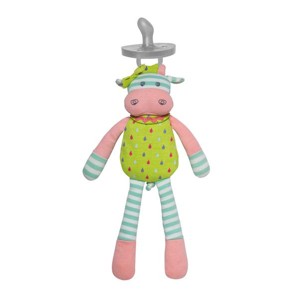 Apple Park Organic Mini Plush Toy with Dummy Holder Apple Park Organic Soft Toys Belle Cow at Little Earth Nest Eco Shop
