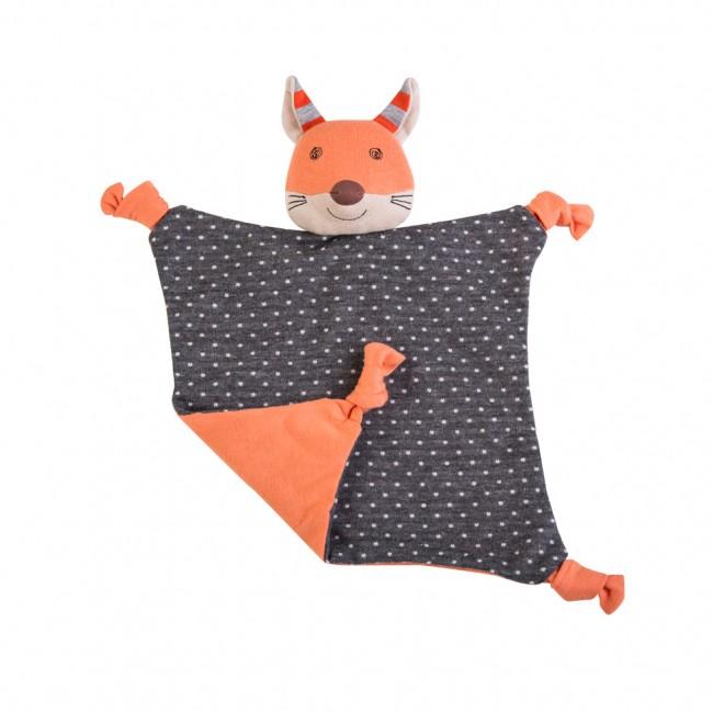 Apple Park Organic Teether Blankie Apple Park Organic Dummies and Teethers Frenchy Fox at Little Earth Nest Eco Shop Geelong Online Store Australia