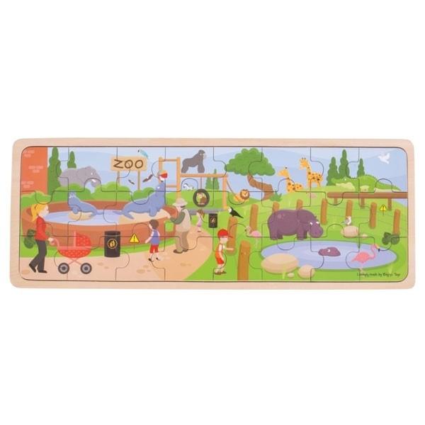 At The Zoo Wooden Puzzle Big Jigs Toys Puzzles at Little Earth Nest Eco Shop