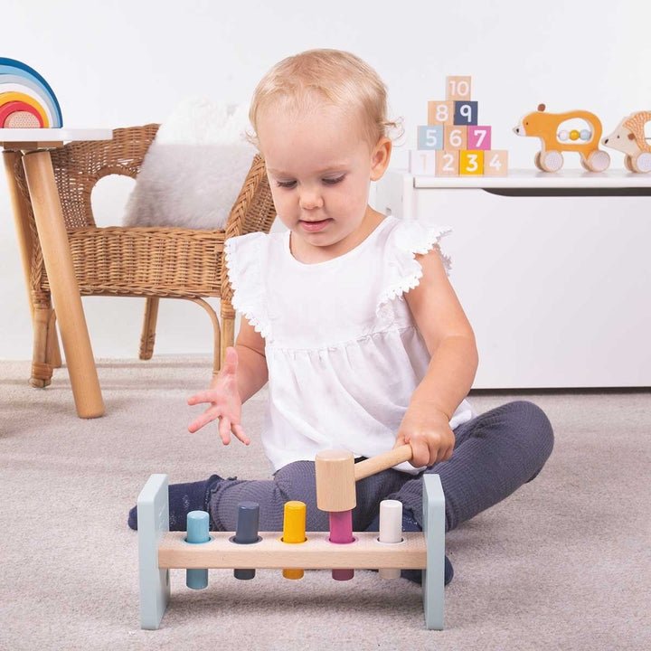 Modern Baby Peg and Hammer Bench Set Big Jigs Toys Baby & Toddler at Little Earth Nest Eco Shop