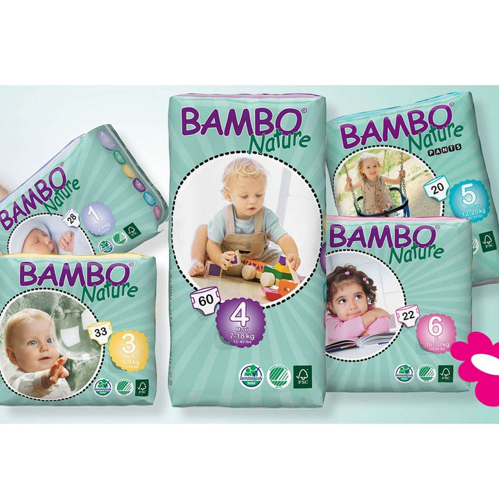 Bambo Eco Disposable Nappies Bambo Nature Nappies at Little Earth Nest Eco Shop