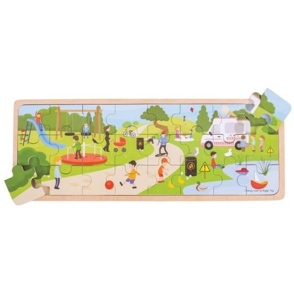 In The Park Wooden Puzzle Big Jigs Toys Puzzles at Little Earth Nest Eco Shop