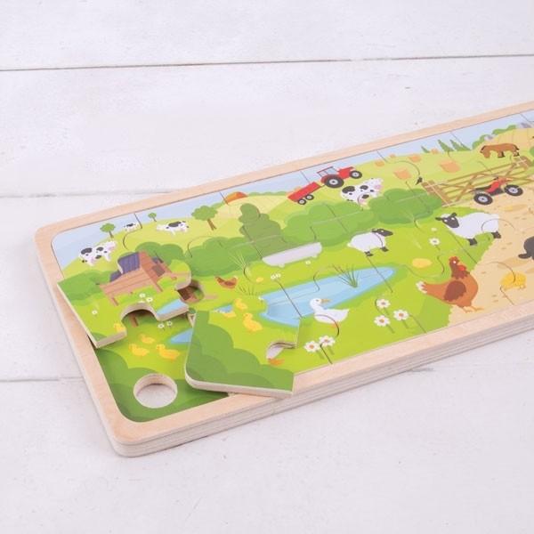 On The Farm Wooden Puzzle Big Jigs Toys Puzzles at Little Earth Nest Eco Shop