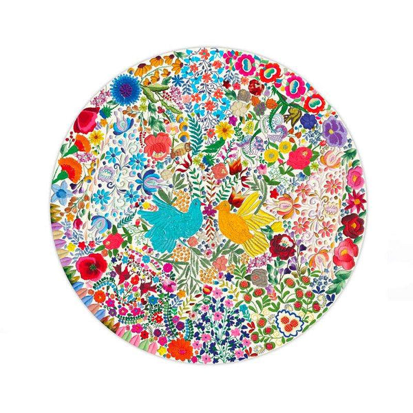 Blue Bird Yellow Bird Round Puzzle Eeboo Puzzles at Little Earth Nest Eco Shop