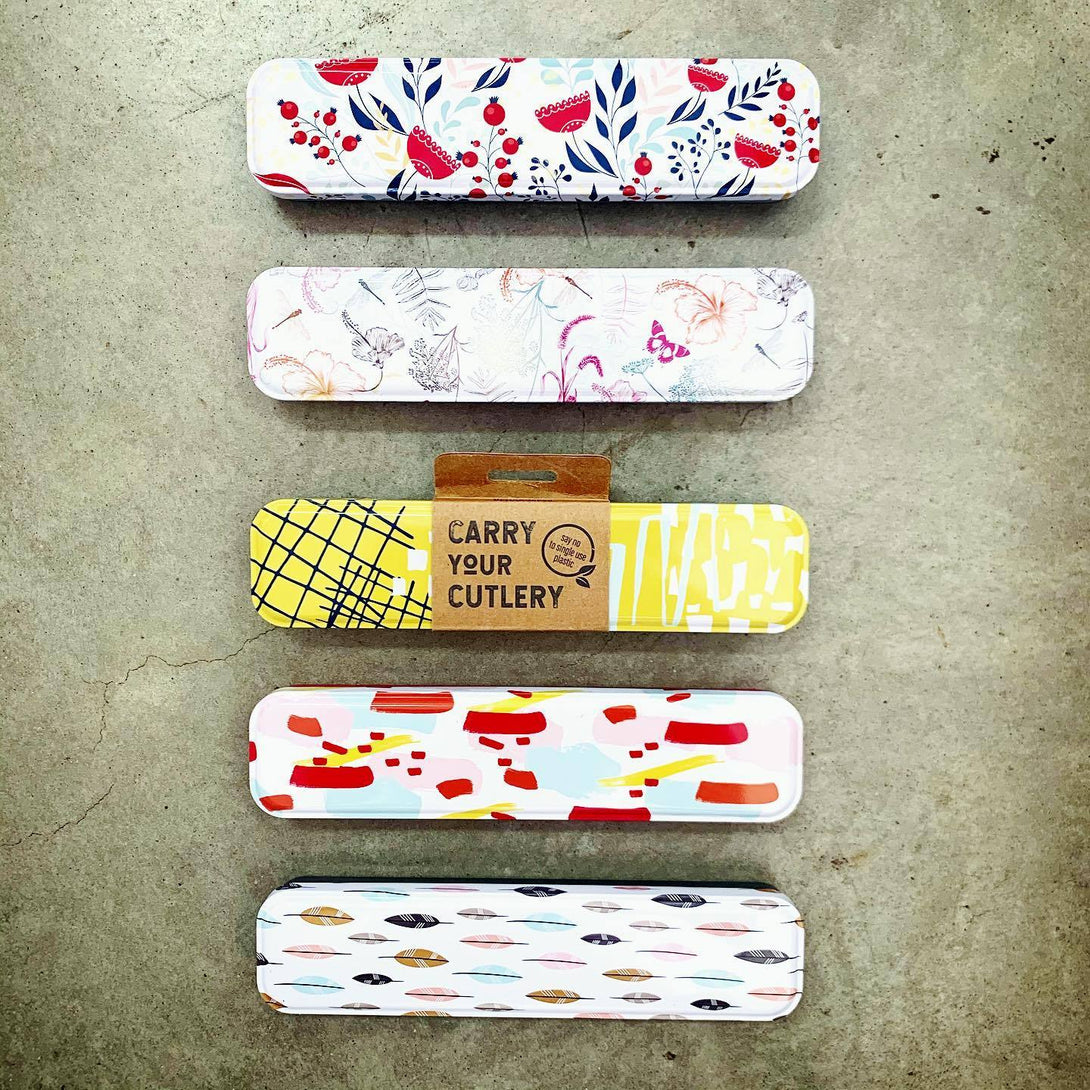 Reusable Cutlery Travel Set Retro Kitchen Lifestyle at Little Earth Nest Eco Shop Reusable Cutlery Travel Set - Carry Your Cutlery Australia Geelong Online Store Australia
