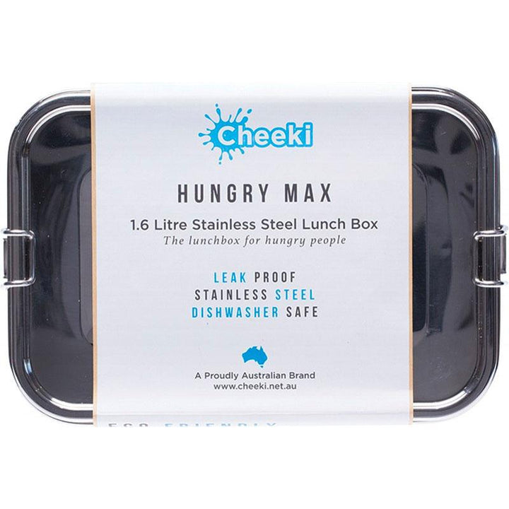 Cheeki Stainless Steel Lunchbox Cheeki Lunch Boxes and Bags Hungry Max at Little Earth Nest Eco Shop