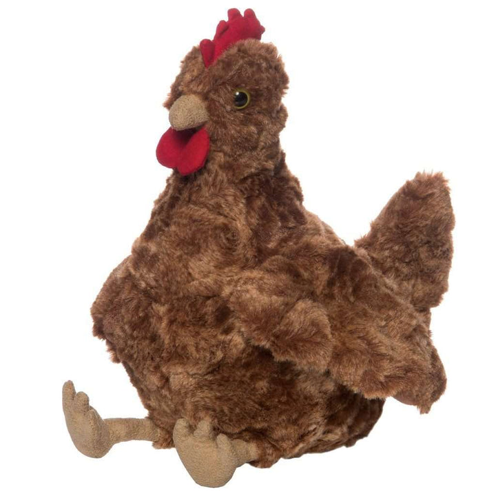 Chicken Plush Toy Manhattan Toy Soft Toys Brown at Little Earth Nest Eco Shop