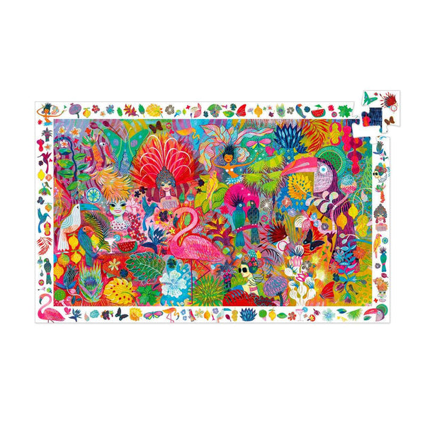 Djeco Puzzle Observation & Poster 200 Piece Carnaval Djeco Puzzles at Little Earth Nest Eco Shop