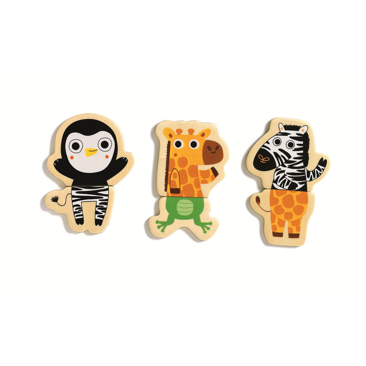 Djeco Cou Cou Animals Wooden Magnet Set Djeco Magnet Toys at Little Earth Nest Eco Shop