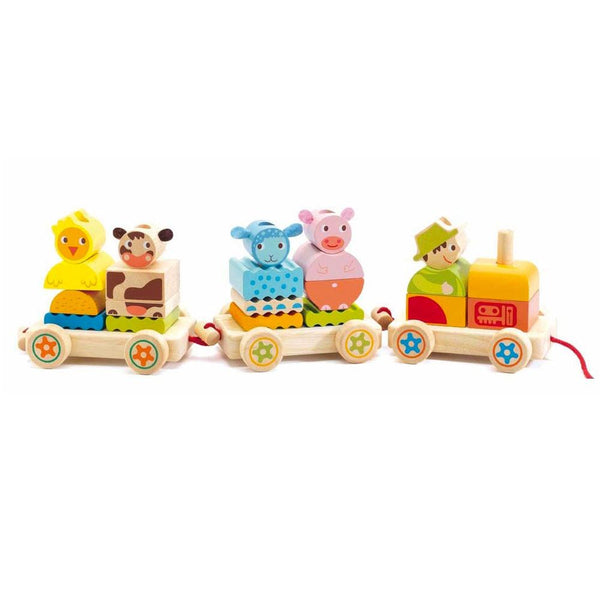 Djeco Creafarm Activity Train Djeco Activity Toys at Little Earth Nest Eco Shop