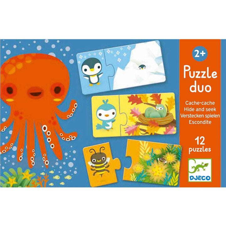 Djeco Duo Puzzle Djeco Puzzles Hide and Seek at Little Earth Nest Eco Shop