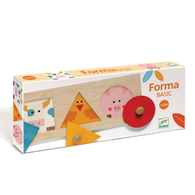 Djeco Formabasic Wooden Shapes Puzzle Djeco Puzzles at Little Earth Nest Eco Shop Geelong Online Store Australia