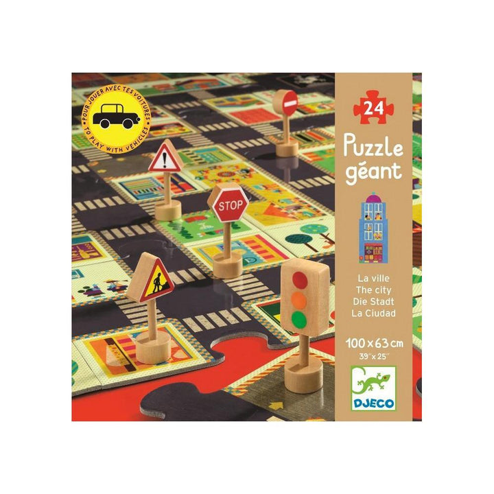 Djeco Giant Puzzle The City Djeco Puzzles at Little Earth Nest Eco Shop