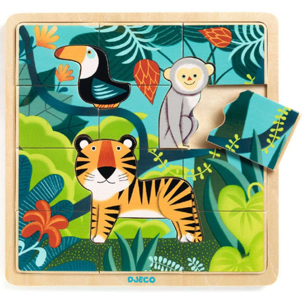 Djeco Jungle Puzzle Djeco General at Little Earth Nest Eco Shop