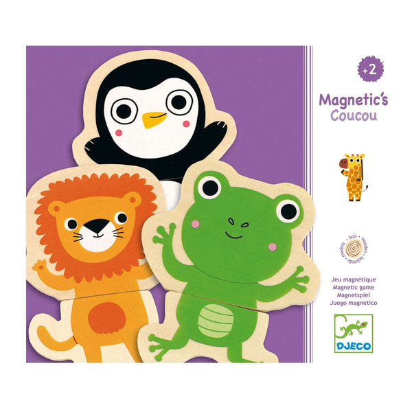 Djeco Cou Cou Animals Wooden Magnet Set Djeco Magnet Toys at Little Earth Nest Eco Shop Geelong Online Store Australia