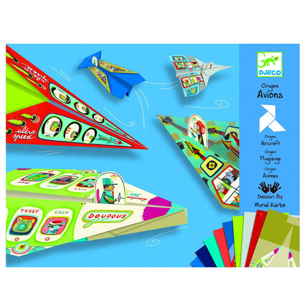 Djeco Paper Toys Djeco Origami Paper Avions Retro at Little Earth Nest Eco Shop Geelong Online Store Australia