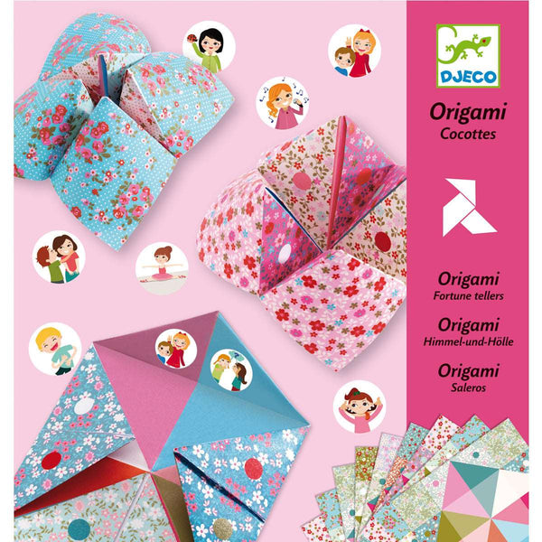 Djeco Origami Fortune Tellers Flowers Djeco Origami Paper at Little Earth Nest Eco Shop