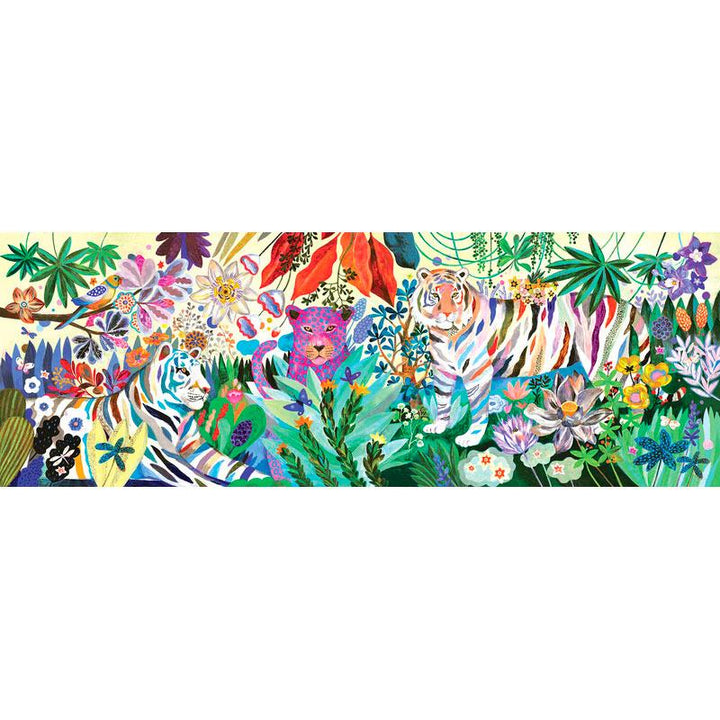 Djeco Rainbow Tigers Puzzle and Poster Set Djeco Puzzles at Little Earth Nest Eco Shop