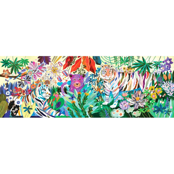 Djeco Rainbow Tigers Puzzle and Poster Set 1000 Piece Djeco Puzzles at Little Earth Nest Eco Shop Geelong Online Store Australia