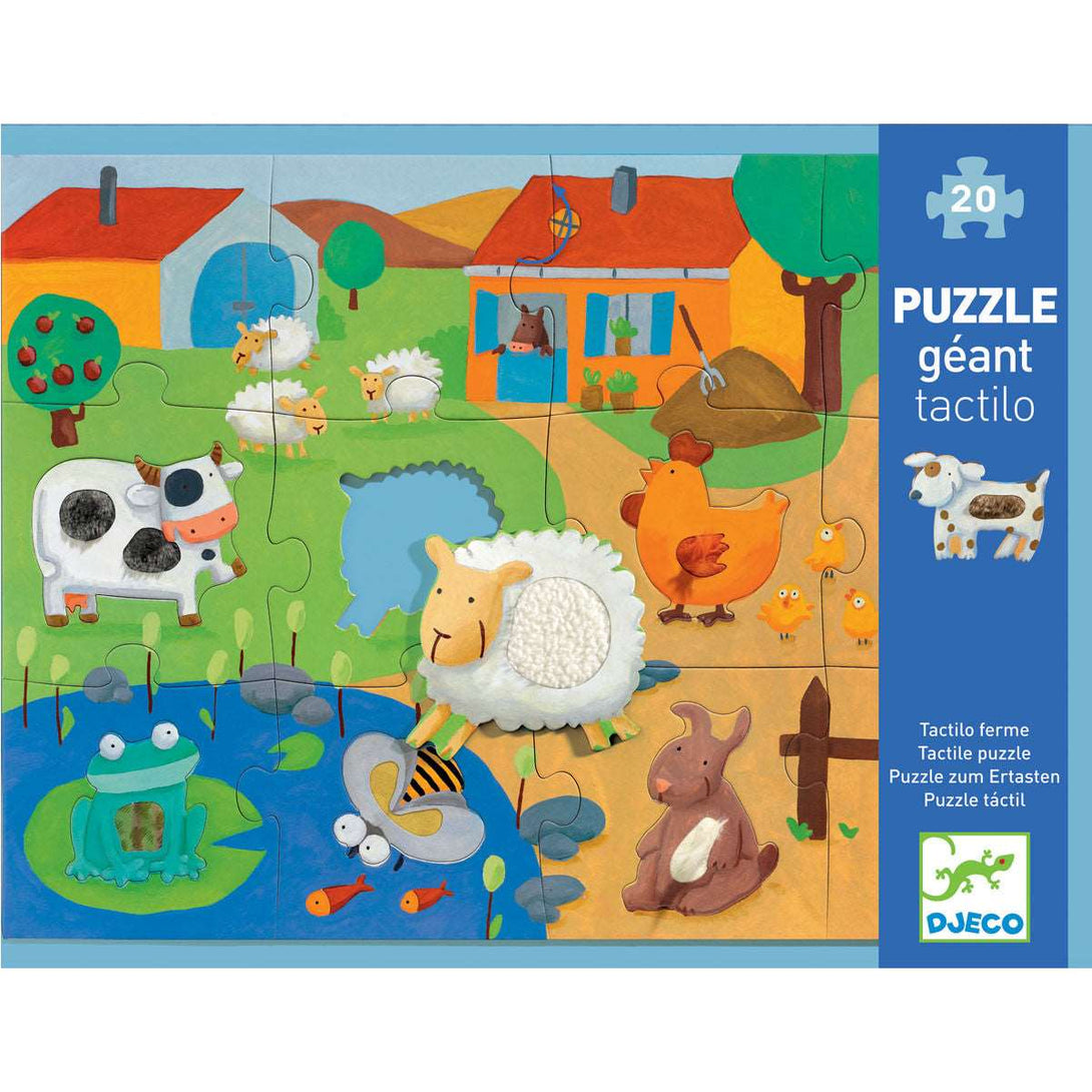 Djeco Tactile Farm Puzzle Djeco Puzzles at Little Earth Nest Eco Shop Geelong Online Store Australia