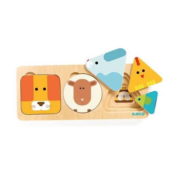 Djeco 3 Layer Puzzle Anima Basic Djeco Puzzles at Little Earth Nest Eco Shop