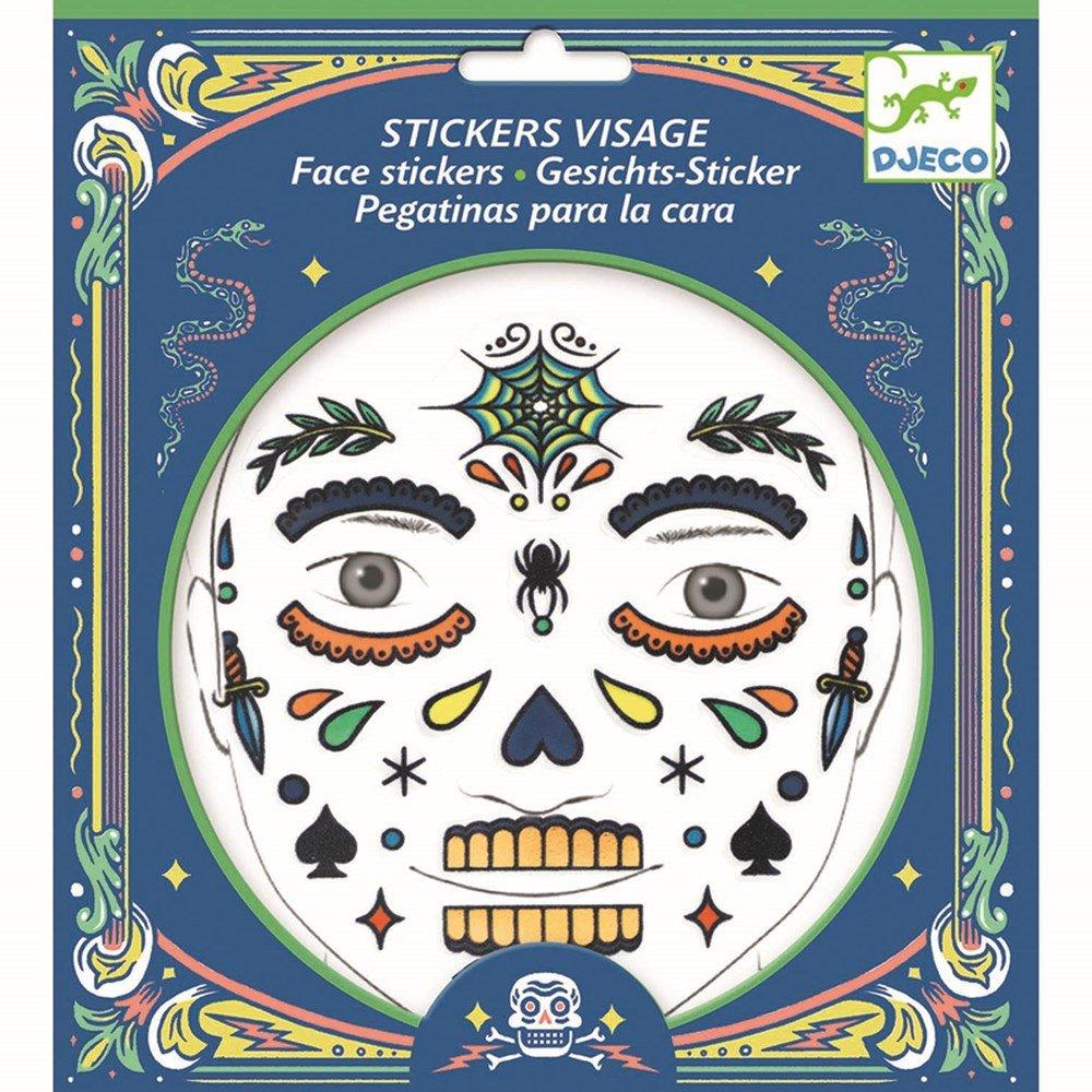 Kids Face Stickers by Djeco Djeco Art and Craft Kits Skull at Little Earth Nest Eco Shop Geelong Online Store Australia