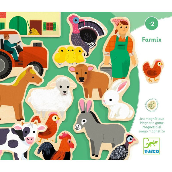 Djeco Farm Magnet Set Djeco Magnet Toys at Little Earth Nest Eco Shop