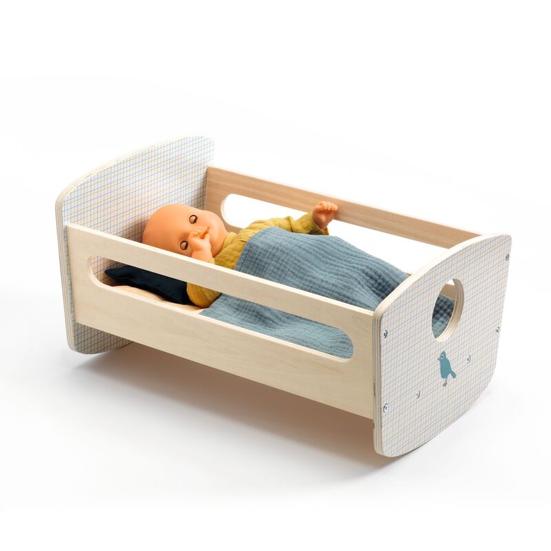 Djeco Doll Cot Blue Night Djeco Pretend Play at Little Earth Nest Eco Shop Geelong Online Store Australia
