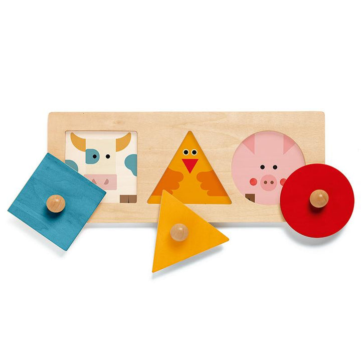 Djeco Formabasic Wooden Shapes Puzzle Djeco Puzzles at Little Earth Nest Eco Shop