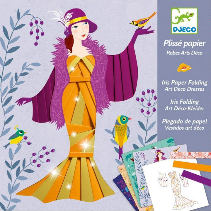 Paper Dress Creations - Iris Paper Folding by Djeco Djeco Art and Craft Kits at Little Earth Nest Eco Shop