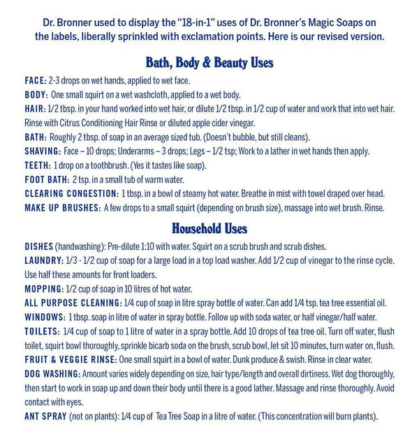Dr Bronners Castille Soap Rose Dr Bronners Bath and Body at Little Earth Nest Eco Shop Geelong Online Store Australia