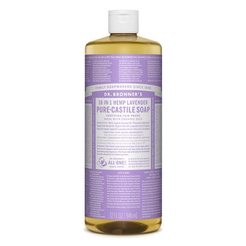 Dr Bronners Castille Soap Lavender Dr Bronners Bath and Body 946ml 32oz at Little Earth Nest Eco Shop Geelong Online Store Australia