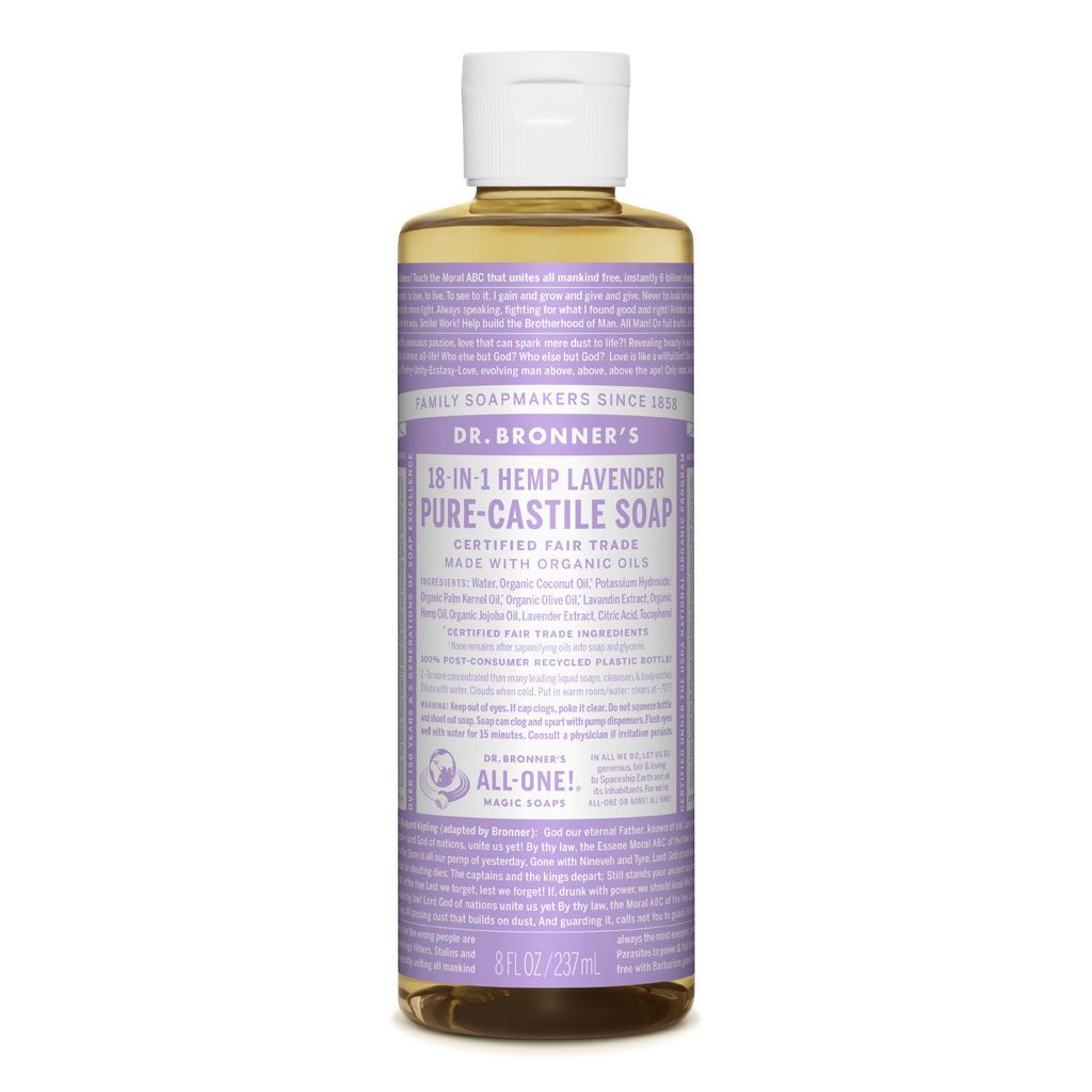 Dr Bronners Castille Soap Lavender Dr Bronners Bath and Body 237ml 8oz at Little Earth Nest Eco Shop Geelong Online Store Australia