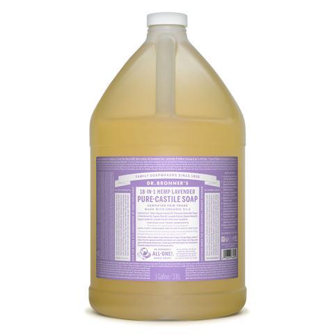 Dr Bronners Castille Soap Lavender Dr Bronners Bath and Body 3.78L 1 Gallon at Little Earth Nest Eco Shop Geelong Online Store Australia