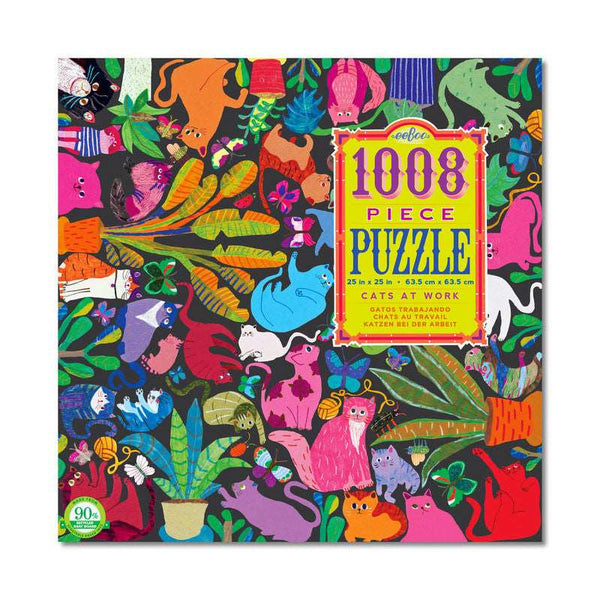 Cats At Work 1008 Piece Puzzle Eeboo Puzzles at Little Earth Nest Eco Shop