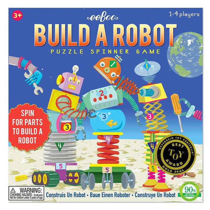 Build A Robot Spinner Game Eeboo Games at Little Earth Nest Eco Shop