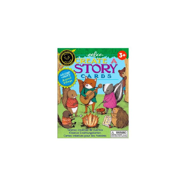Eeboo Create a Story Cards Eeboo Activity Toys Animal Village at Little Earth Nest Eco Shop Geelong Online Store Australia